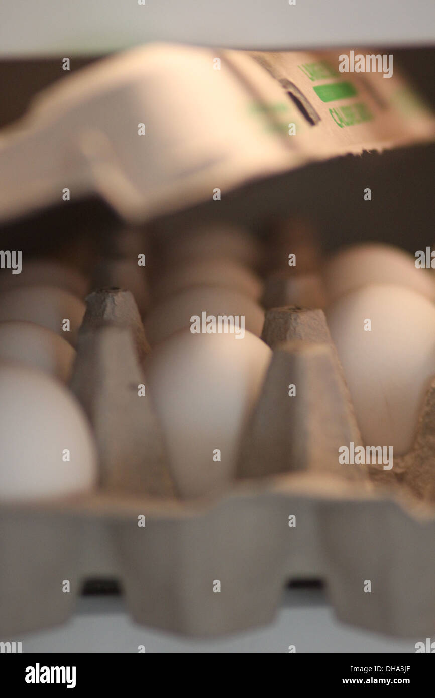 A box of Canadian farmed eggs Stock Photo Alamy