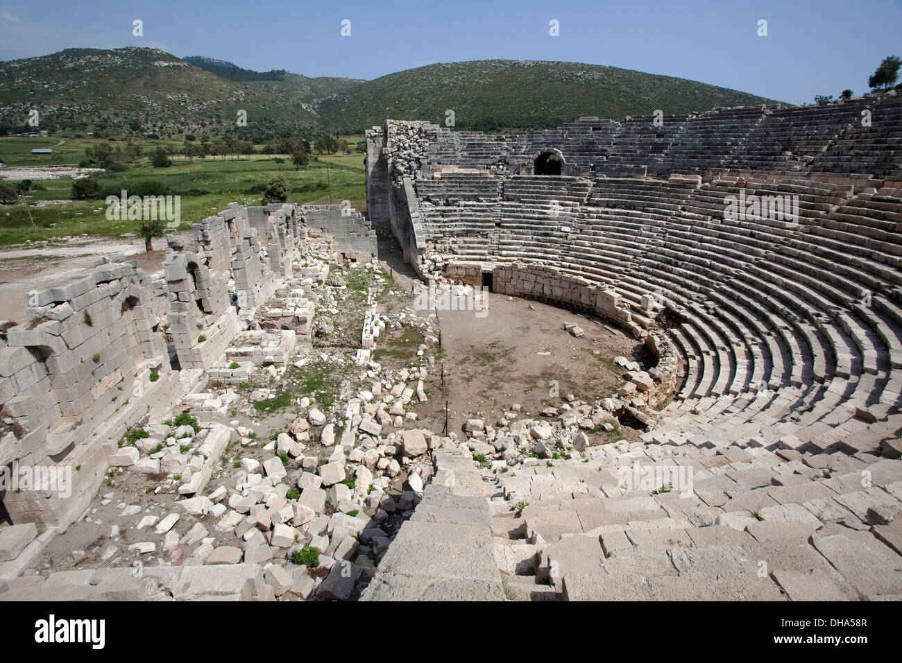 Patara ancient city amphitheater Antalya Turkey Stock Photo