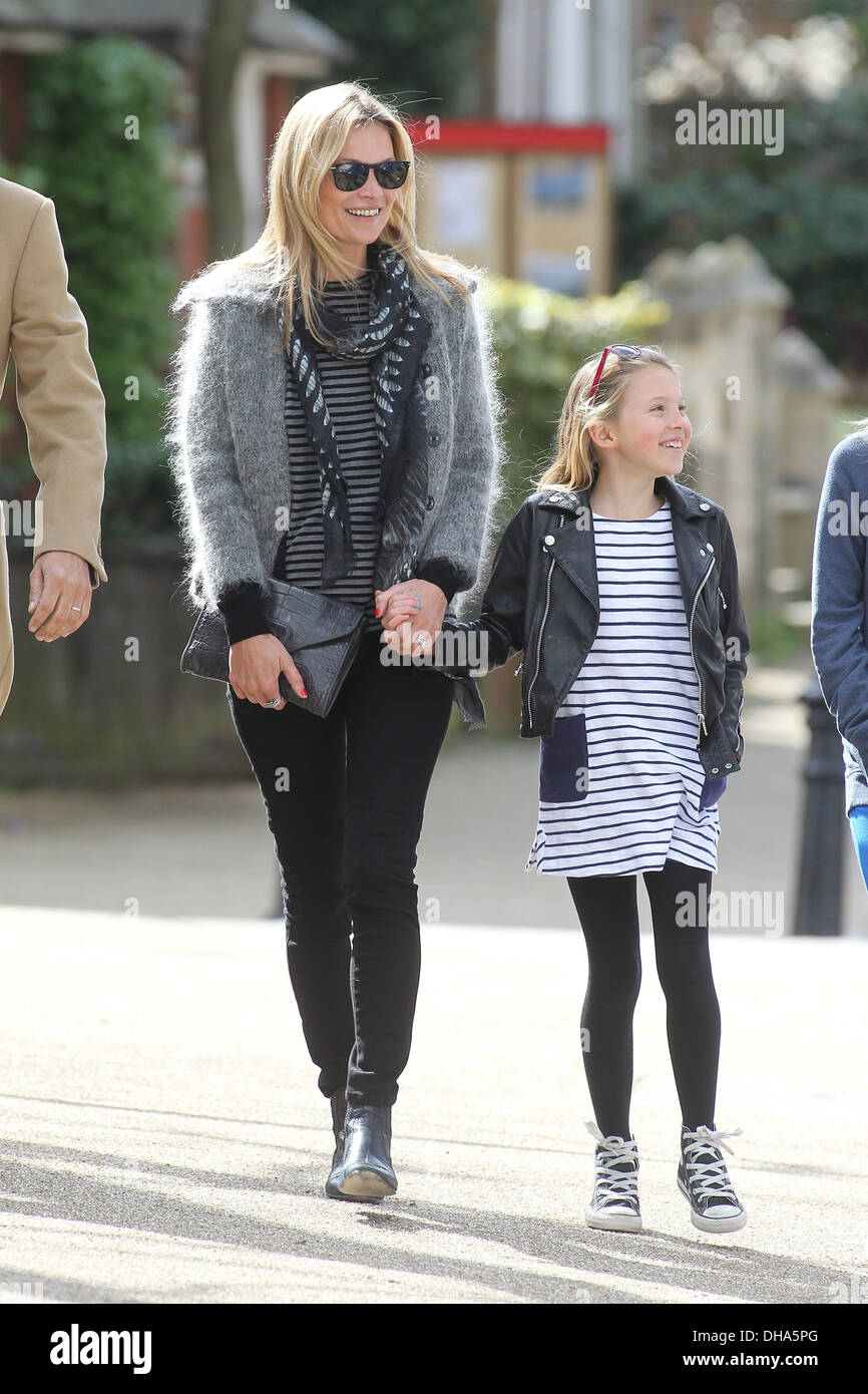 Kate Moss Lila Kate Moss with husband Jamie Hince and daughter Lila Grace out and about in Hampstead London England - 10.04.12 Stock Photo
