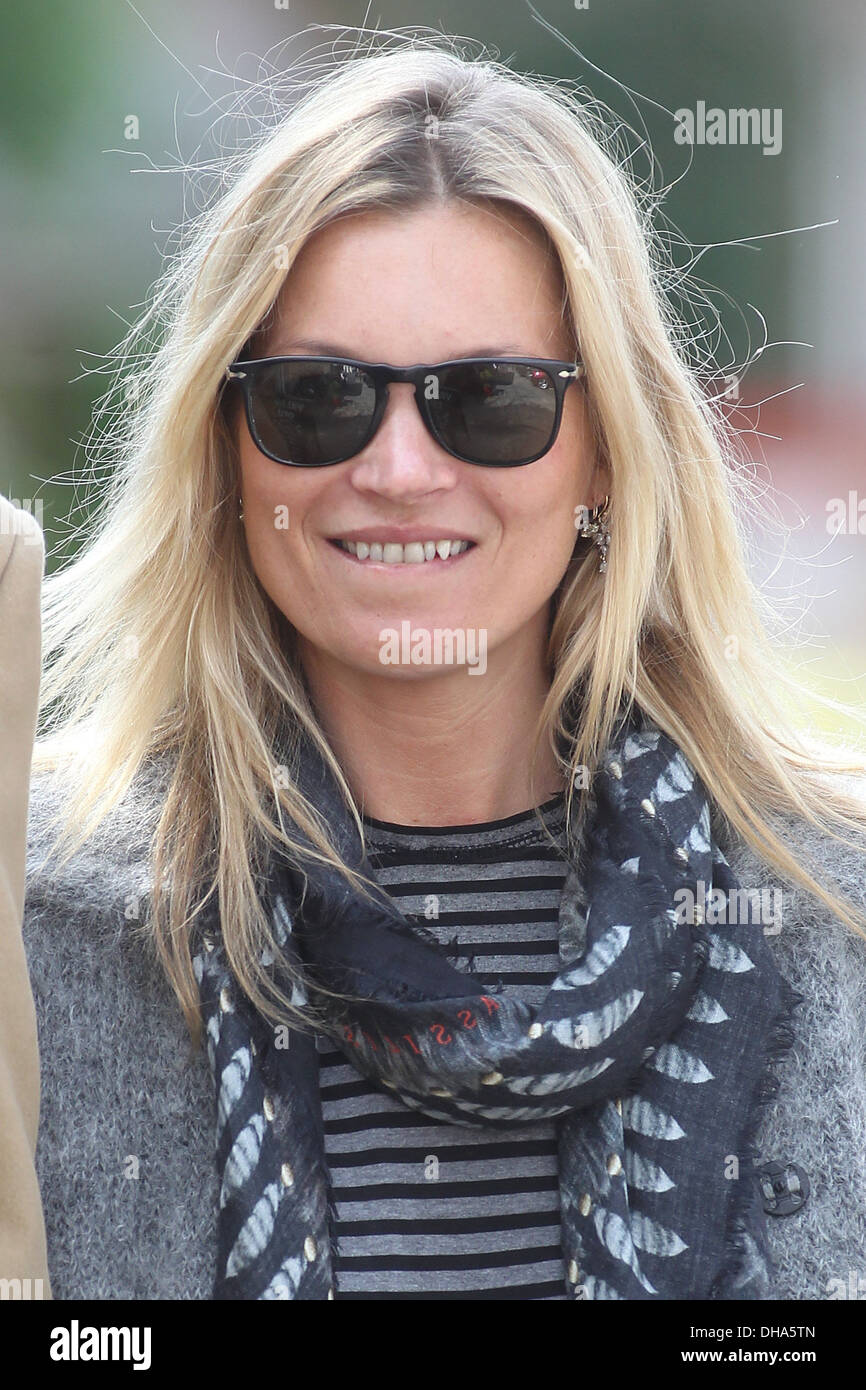 Kate Moss Kate Moss with husband Jamie Hince and daughter Lila Grace out and about in Hampstead London England - 10.04.12 Stock Photo