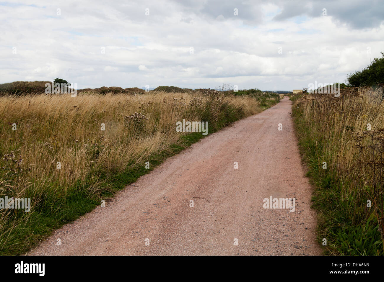 Footpath alongside the Jubilee Course, St Andrews, Scotland Stock Photo