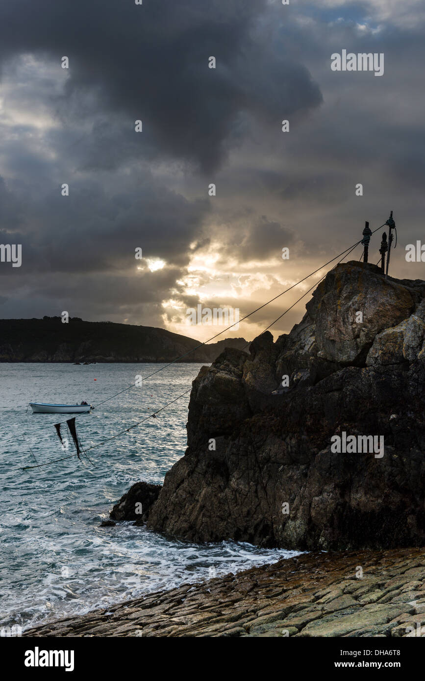 Saints Bay Harbour, Guernsey, Channel Islands. Stock Photo