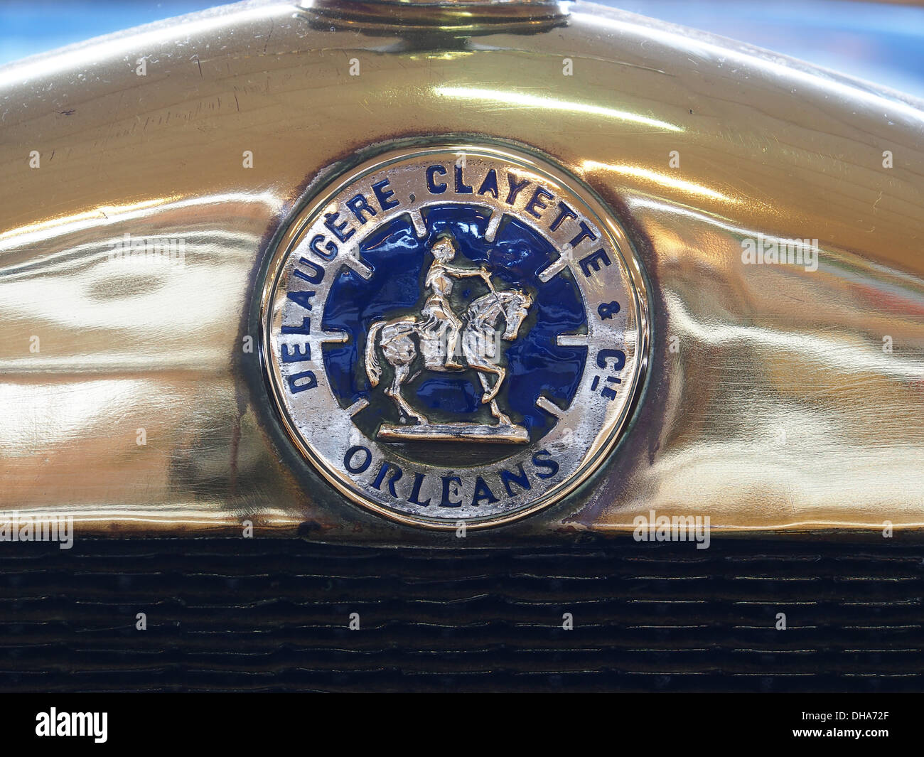 1926 Delaugere et Clayette V, 4 cyl 10CV logo at the museum of automobiles at Talmont St.Hilaire 2 Stock Photo