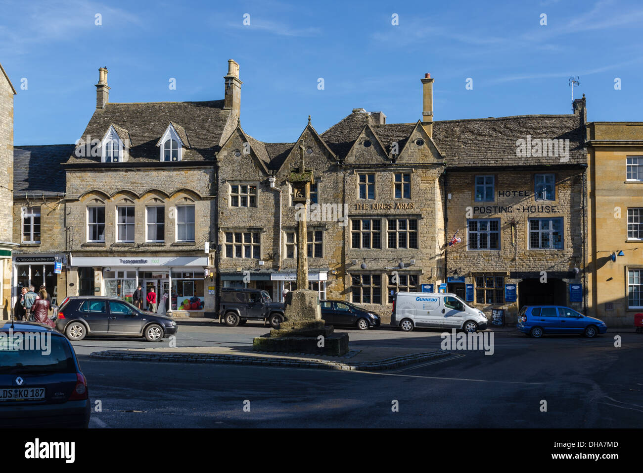 The Kings Arms Hotel and old Posting House in the Cotswold town of Stow