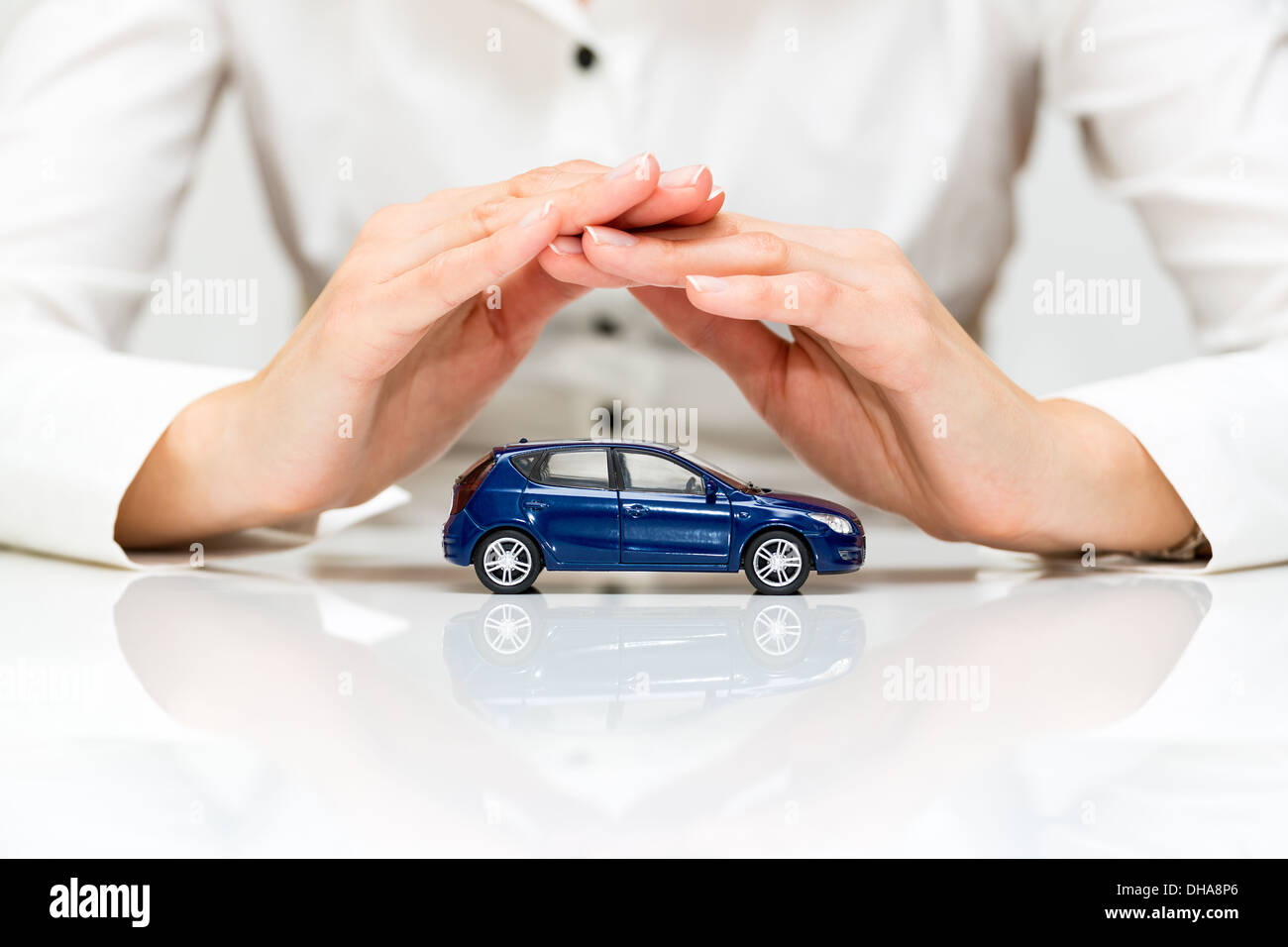 Protection of car. Business concept. Stock Photo