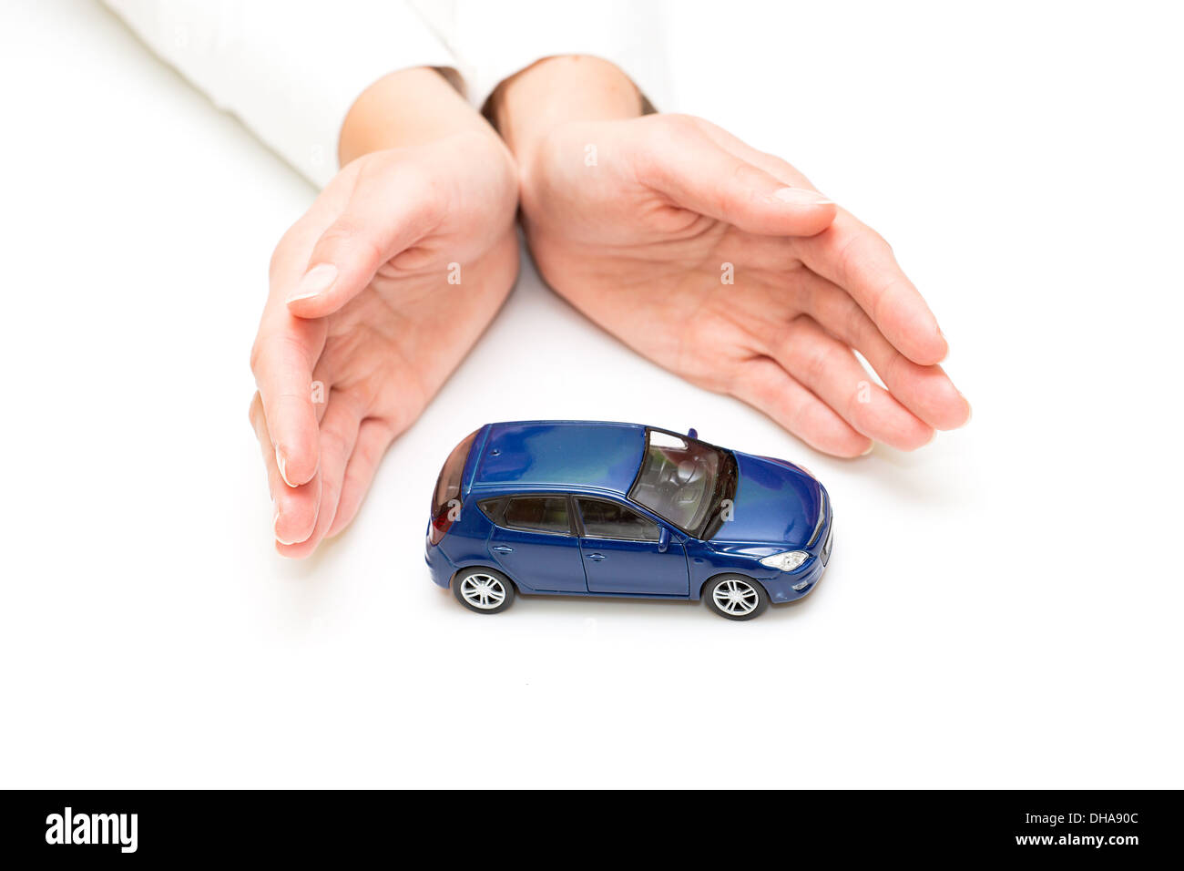 Protection of car. Business concept. Stock Photo