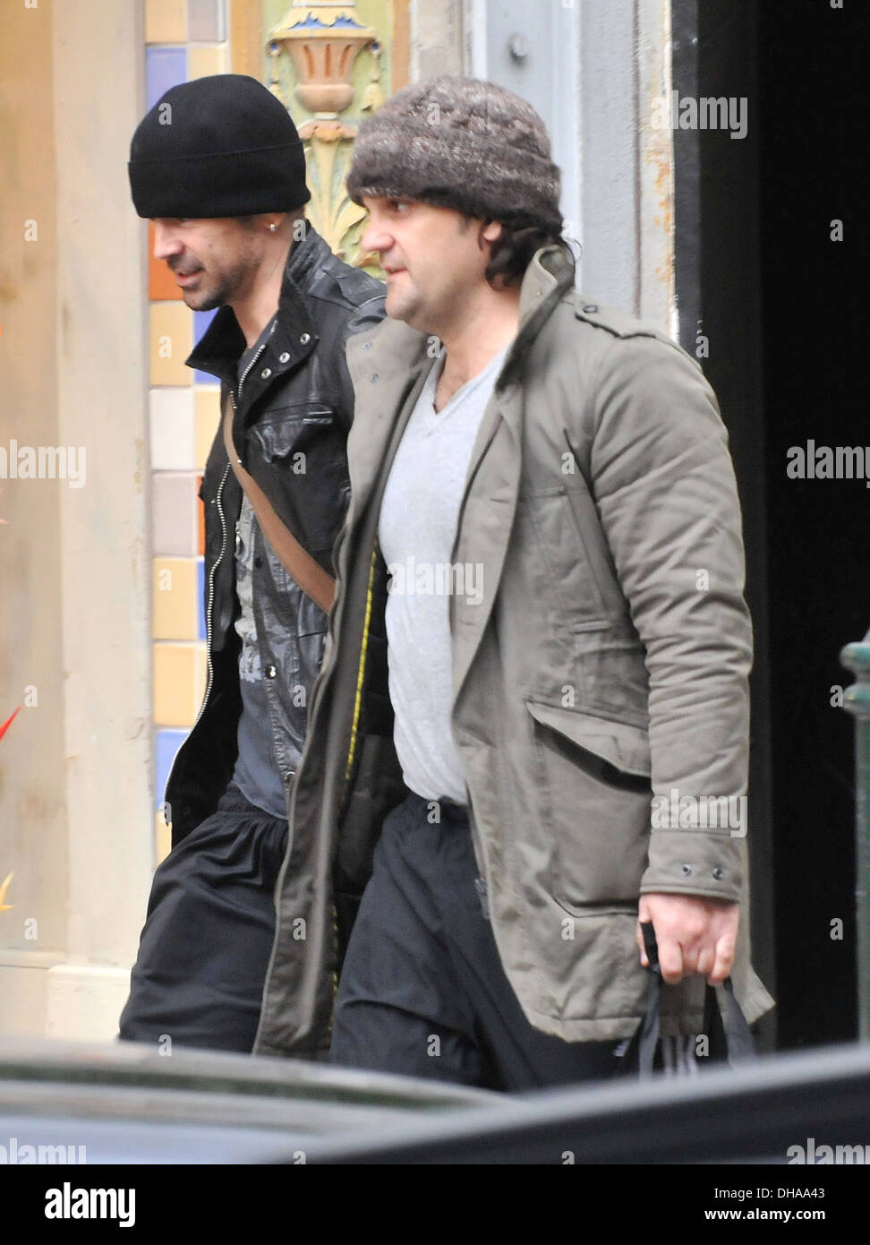 Colin Farrell walking to gym inbetween takes for his new movie 'Dead Man Down' Philadelphia USA - 11.04.12 Stock Photo