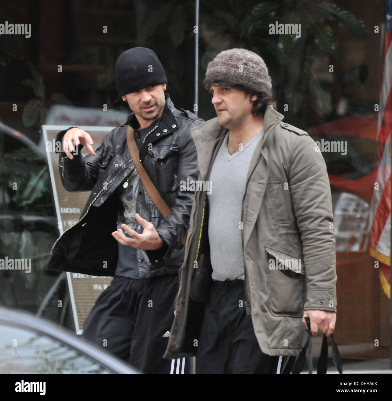 Colin Farrell walking to gym inbetween takes for his new movie 'Dead Man Down' Philadelphia USA - 11.04.12 Stock Photo