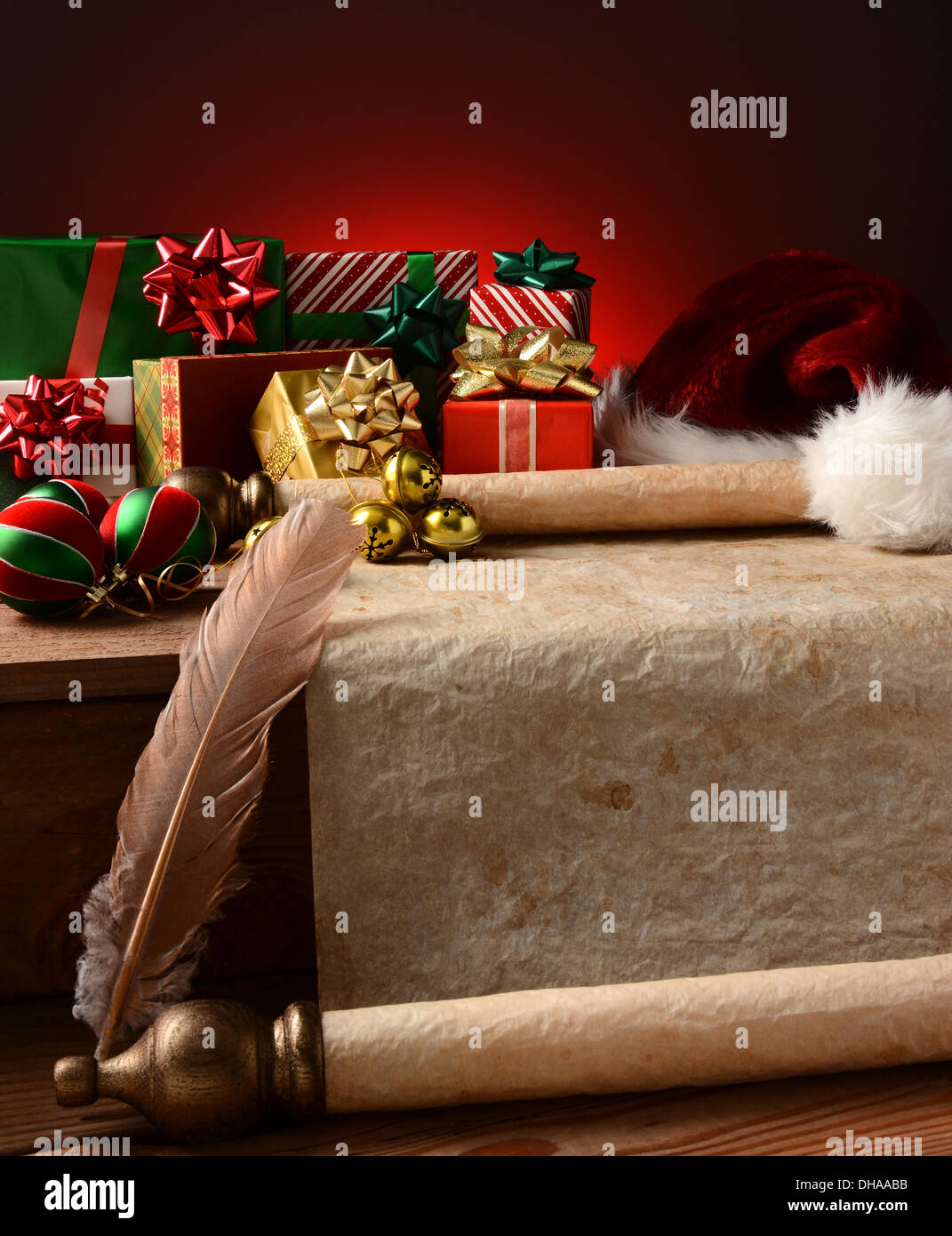 Christmas Concept On Aged Parchment Paper Stock Photo 162115691