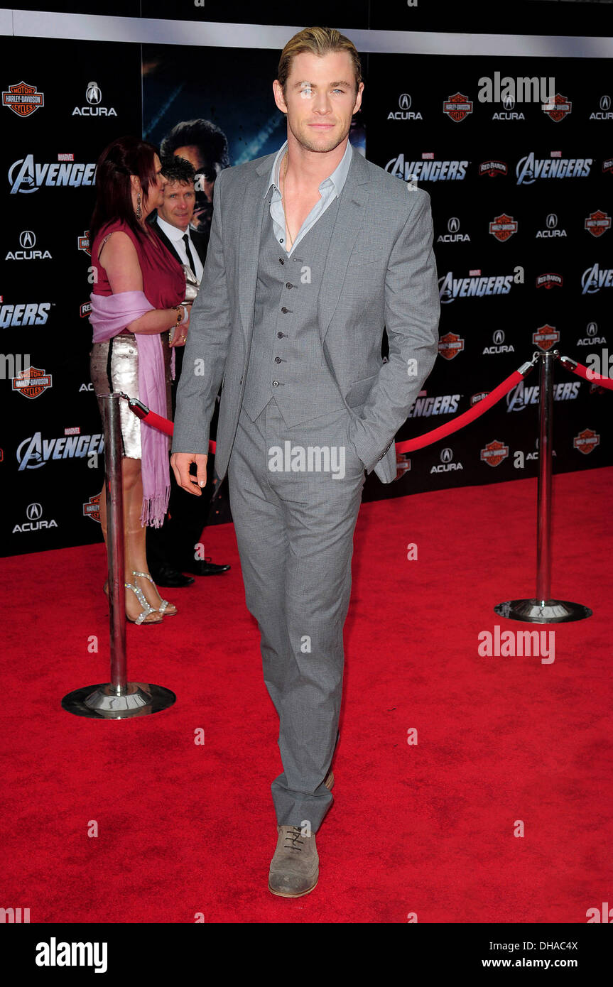 Chris Hemsworth World Premiere of 'The Avengers' at El Capitan Theatre - Arrivals Hollywood California - 11.04.12 Stock Photo