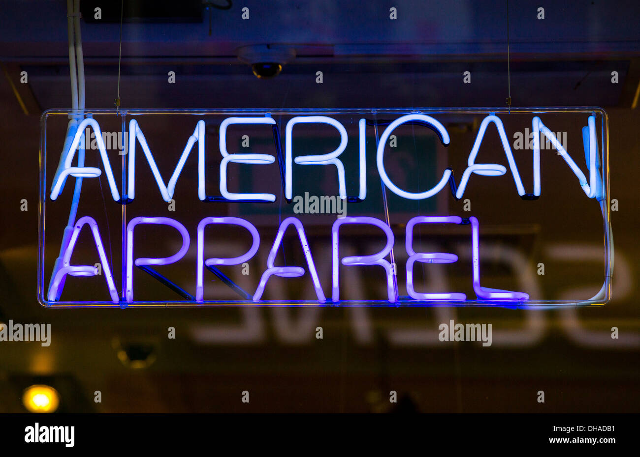 04/11/2013 American Apparel, shop sign. London, UK Stock Photo