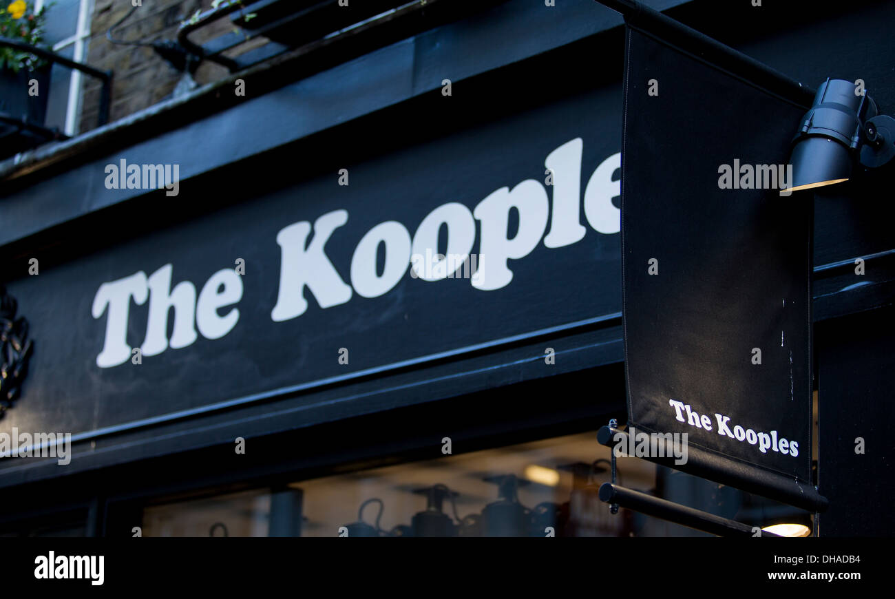 04/11/2013 The Kooples, shop sign. London, UK Stock Photo