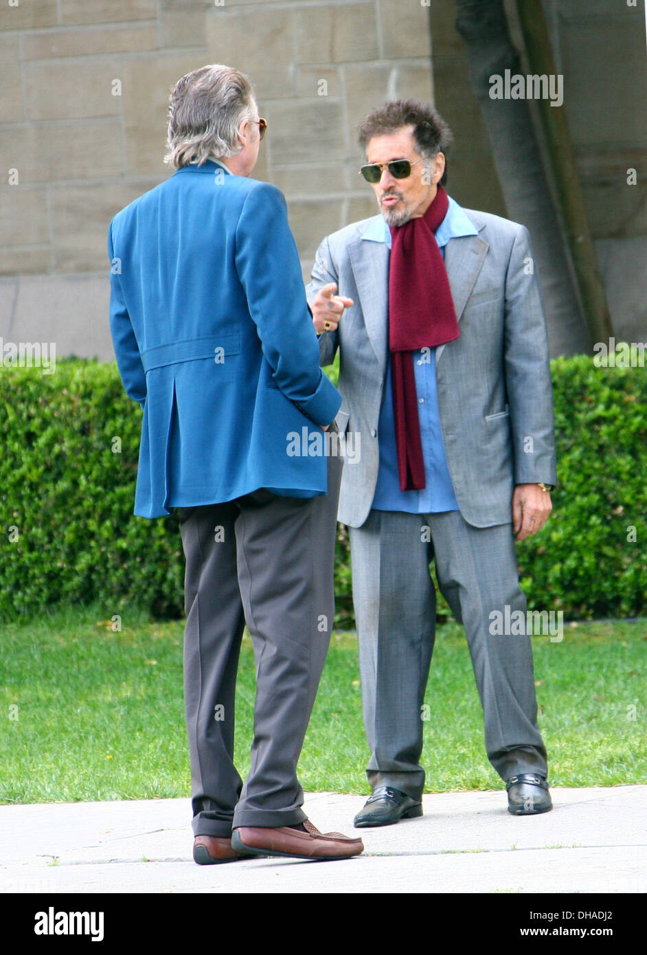 Al Paci and Christopher Walken on set of comedy 'Stand Up Guys' which tells story of a pair of