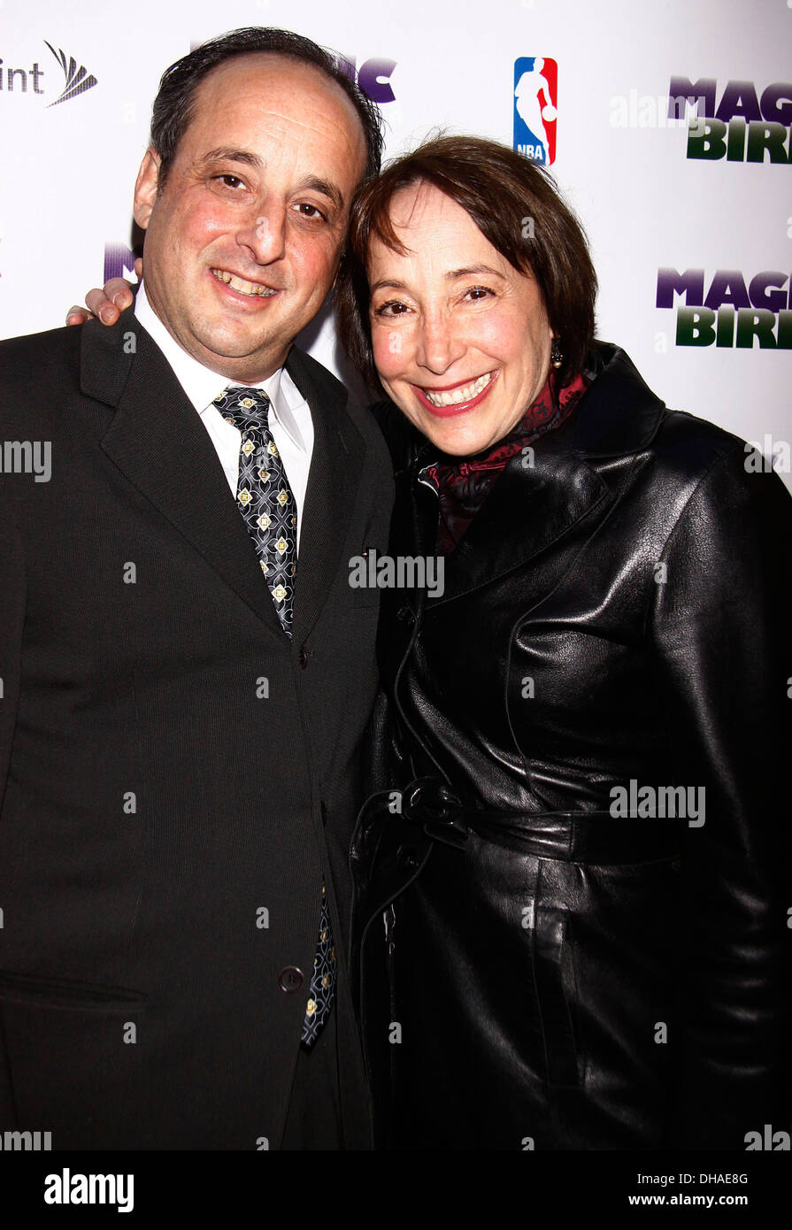 Andrew D Bernstein and his sister Didi Conn Broadway opening night of ‘Magic/Bird’ at Longacre Theatre – Arrivals New York City Stock Photo