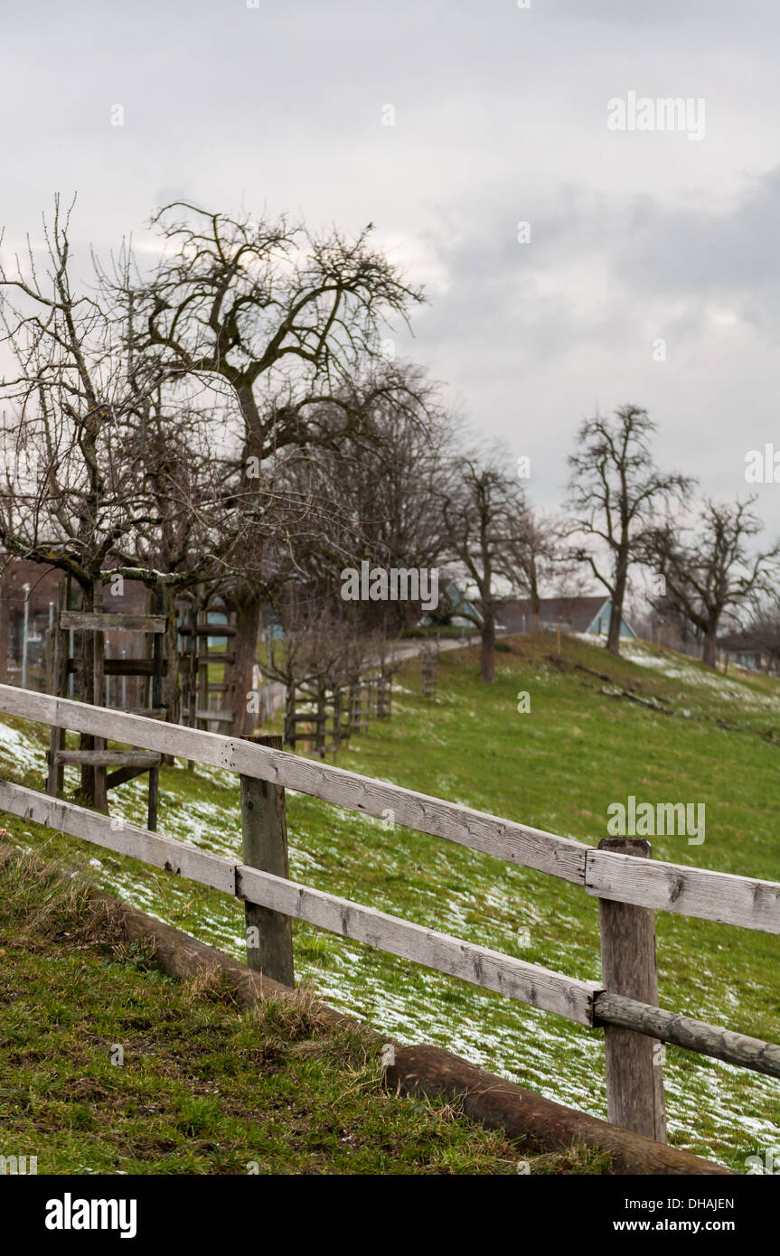 Picket fence in the winter hi-res stock photography and images - Alamy