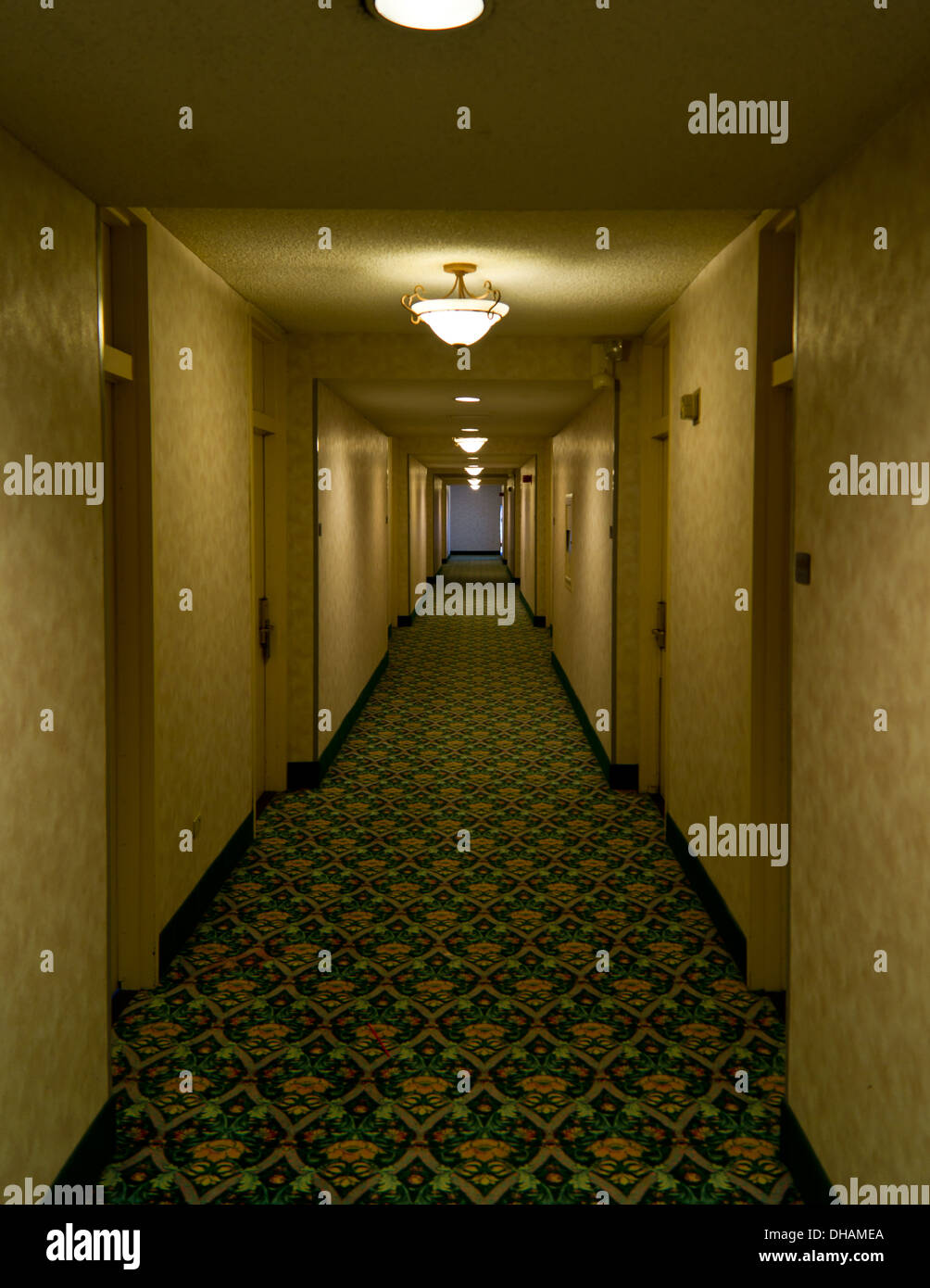 Corridor in the Riviera Hotel in Las Vegas Stock Photo - Alamy