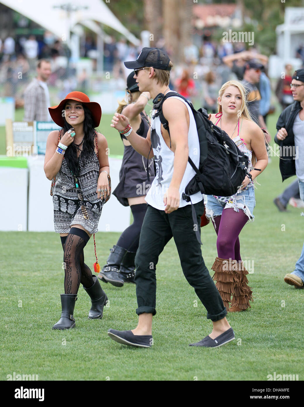 Vanessa Hudgens And Boyfriend Austin Butler Celebrities At 2012 Coachella Valley Music And Arts Festival Week 1 Day 1 Indio Stock Photo Alamy