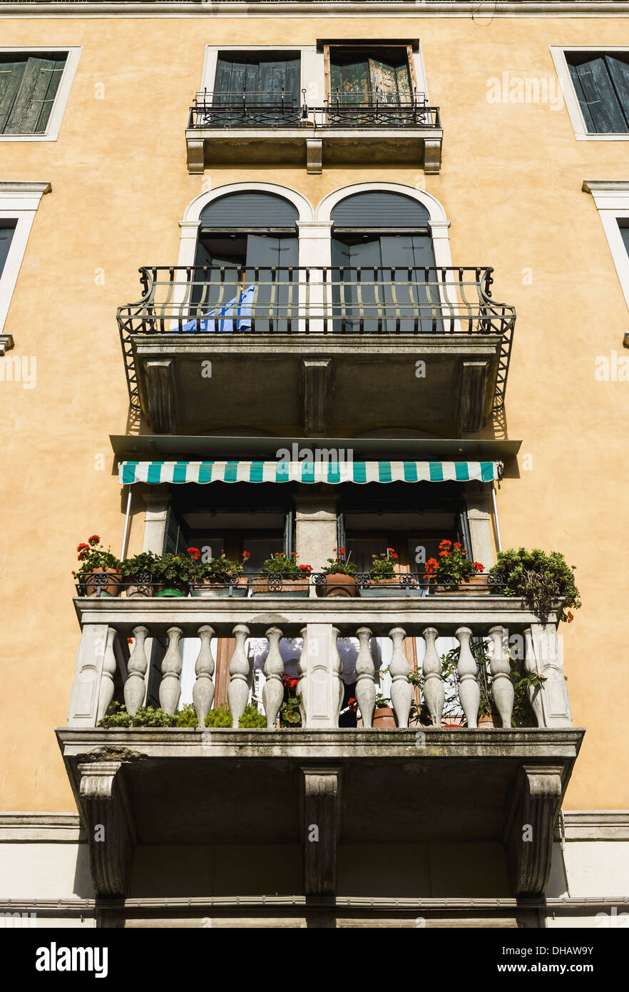 Architectural Details On A Building; Venice, Italy Stock Photo