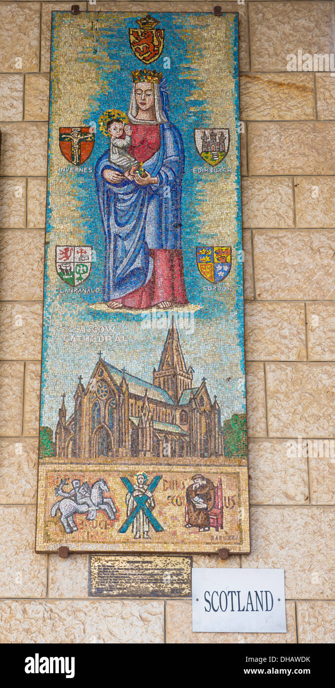Scottish mosaic in the Basilica of the Annunciation in Nazareth Israel