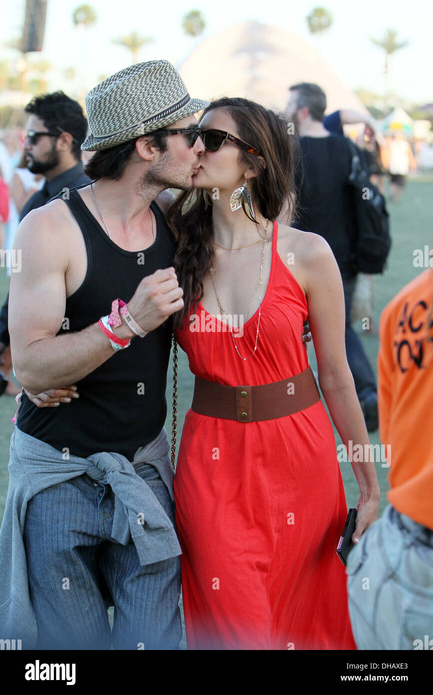 Nina Dobrev and Ian Somerhalder Celebrities at 2012 Coachella Valley
