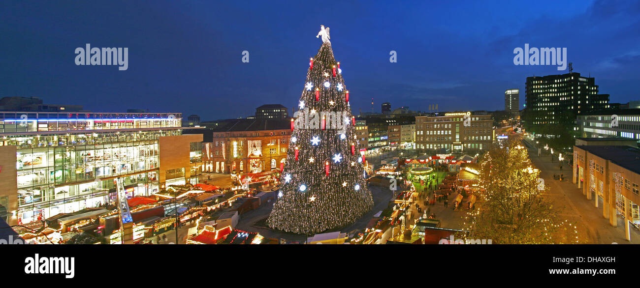 Dortmund/Germany the worlds largest Christmas tree on the christmas