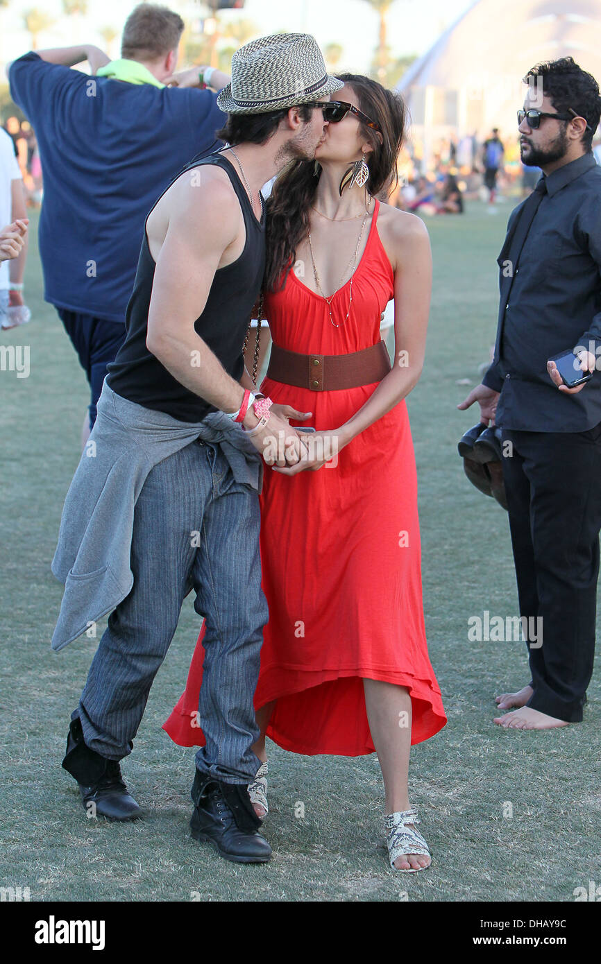 Nina Dobrev and Ian Somerhalder Celebrities at 2012 Coachella Valley