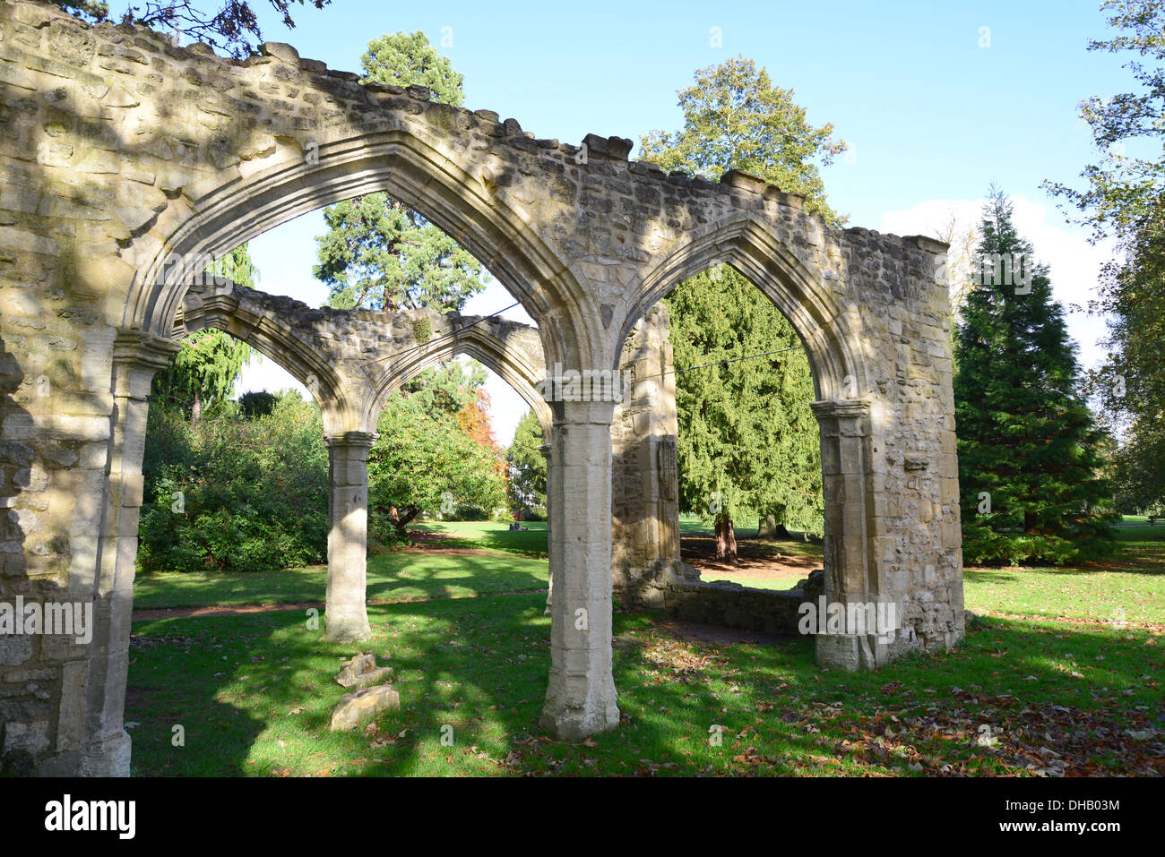 Trendell's Folly ruins in Abbey Gardens, Abingdon-on-Thames, Oxfordshire, England, United Kingdom Stock Photo