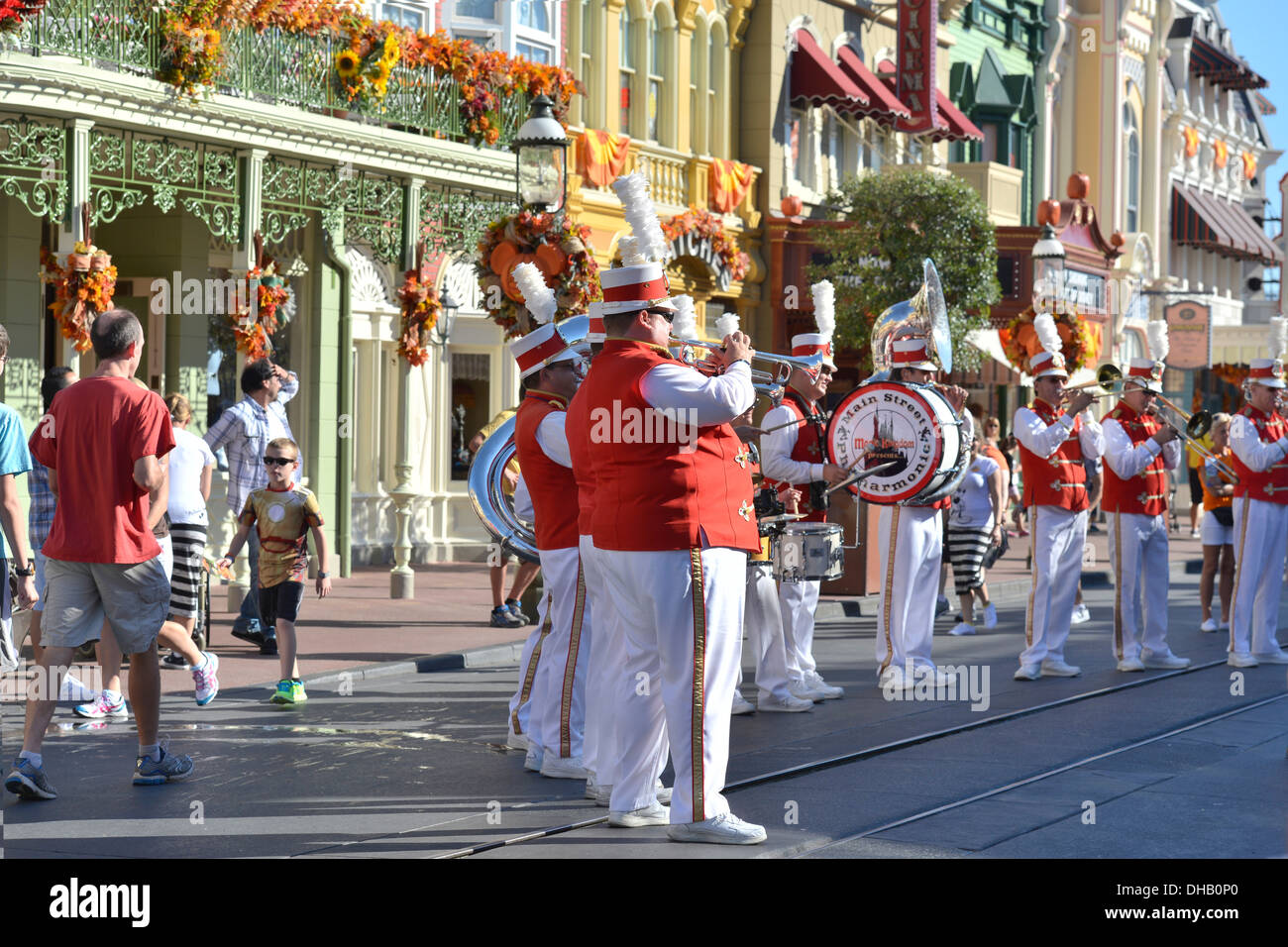 Main Street Philharmonic at Magic Kingdom, Disney World Resort, Orlando Florida Stock Photo