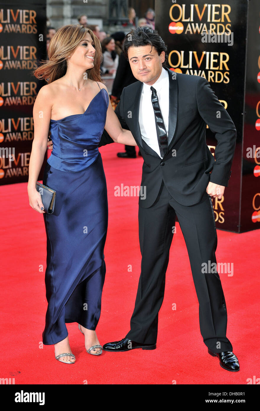 Vittorio Grigolo and guest Olivier Awards 2012 held at Royal Opera House - Arrivals London England - 15.04.12 Stock Photo