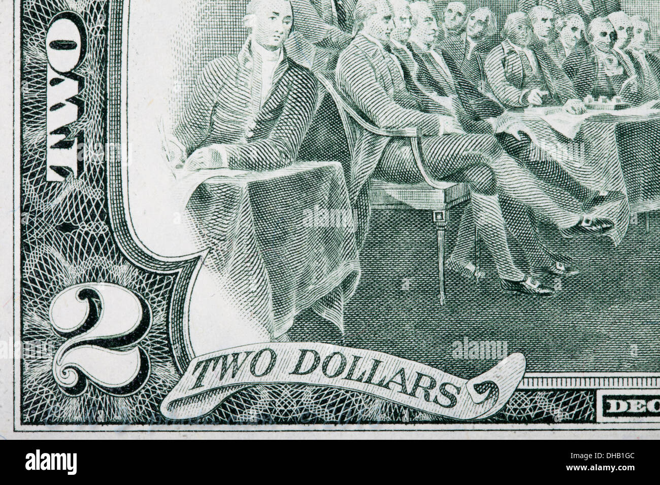 us 2 dollar bill Stock Photo