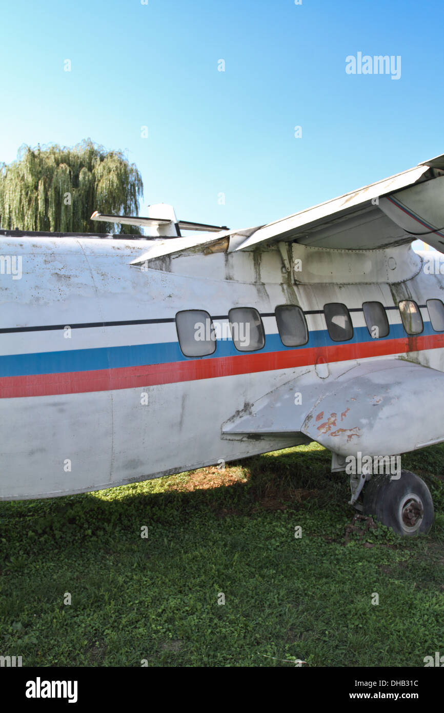 Vintage airplane detail Stock Photo