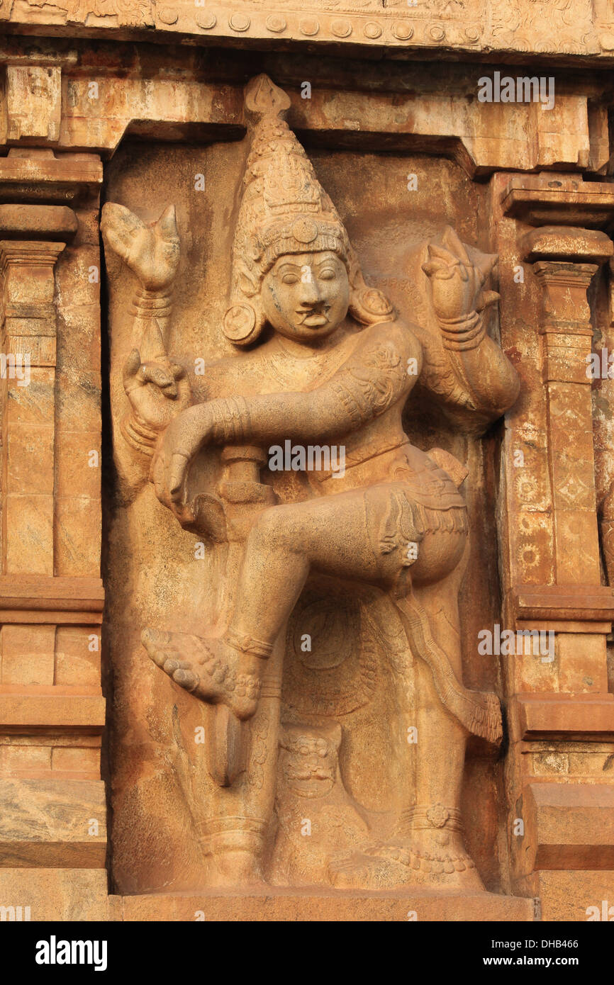 Sculpture art at ancient  indian temple Stock Photo