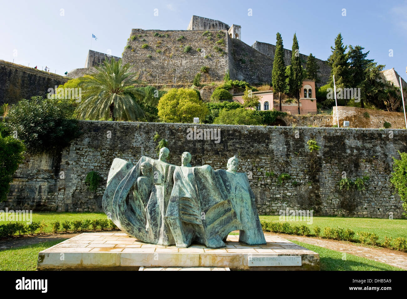 World War II memorial in Corfu, Greece. Stock Photo