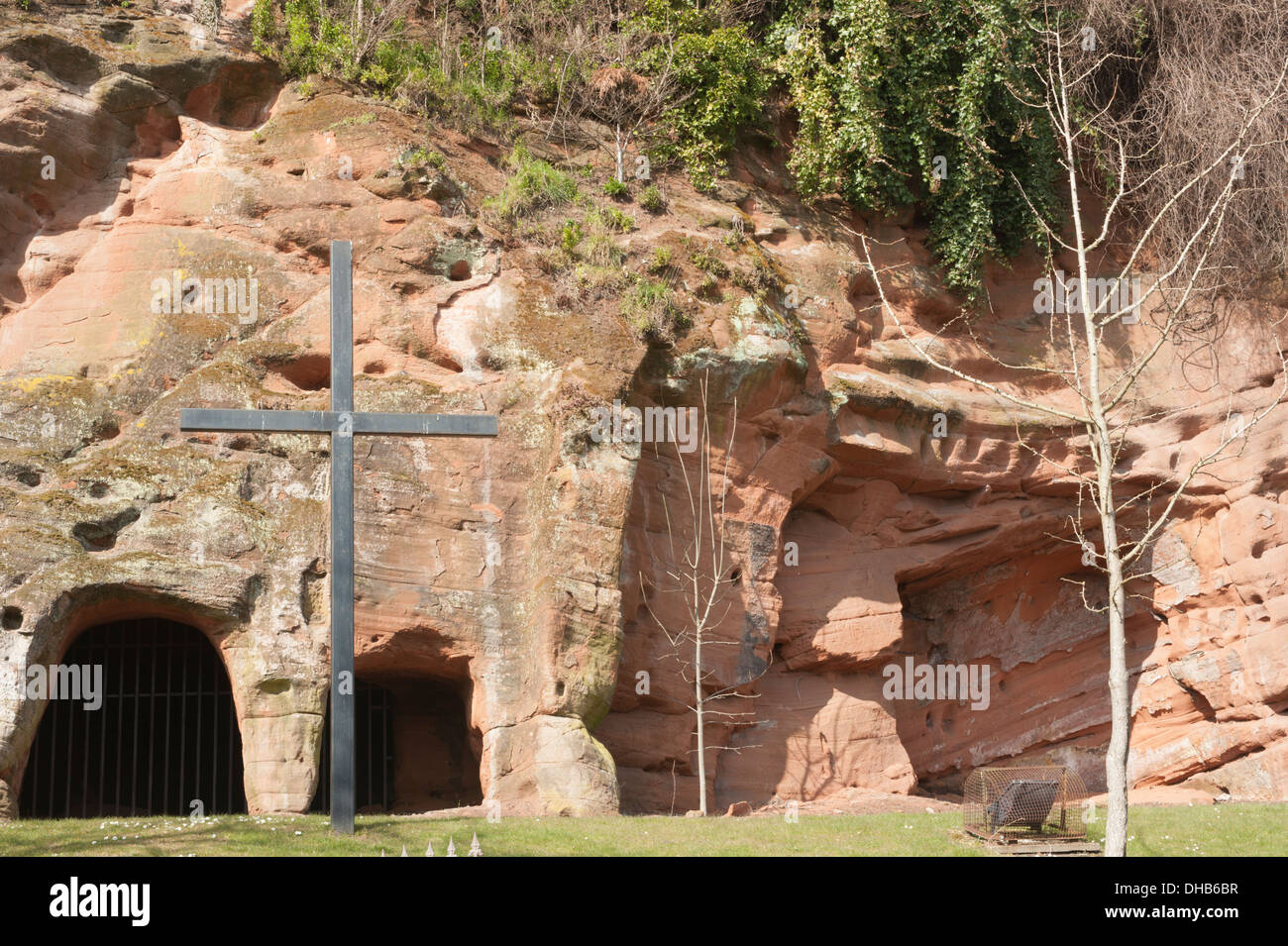 Civil War caves in Bridgnorth. Lavington's Hole Stock Photo Alamy