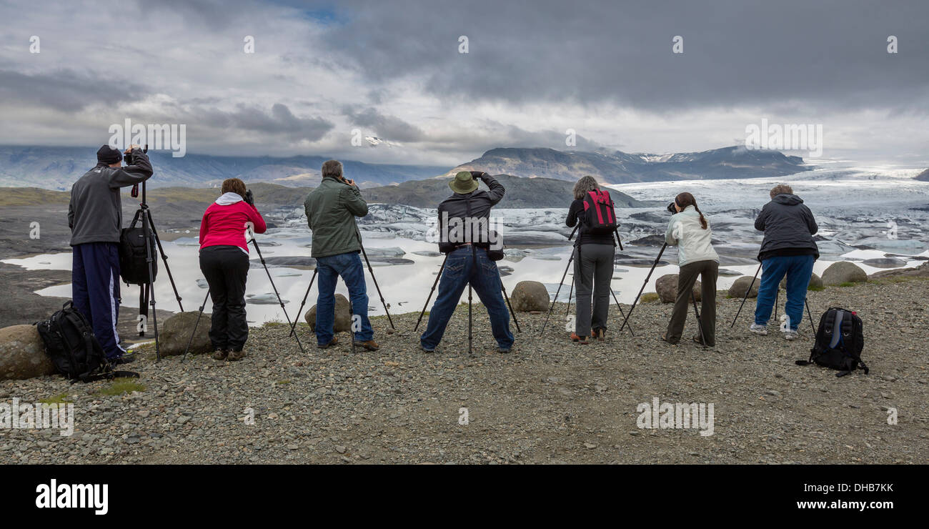 Photo workshop, Hoffellsjokull glacier, near Hornafjordur, Iceland