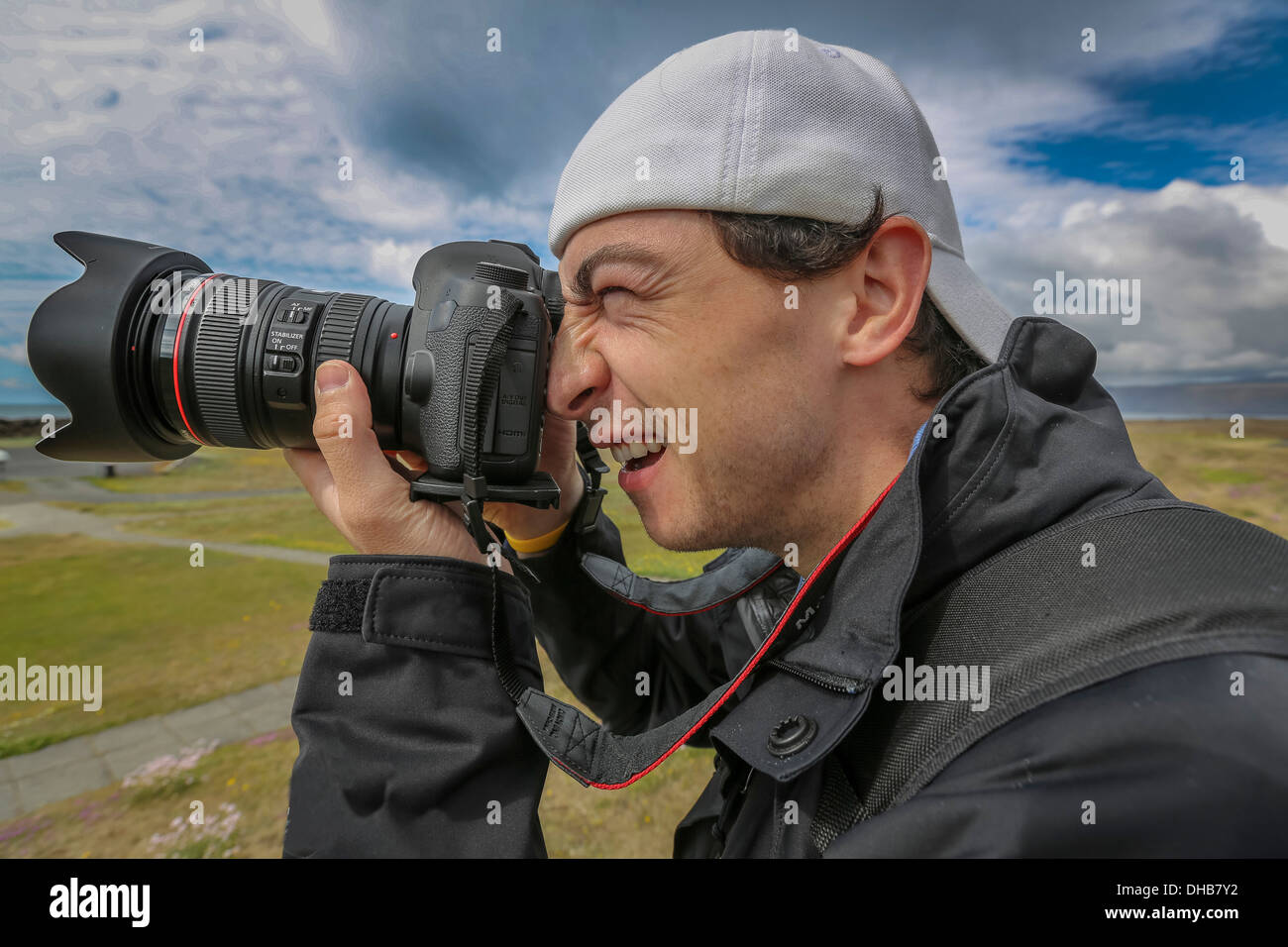 Photographing the nature, Iceland Stock Photo