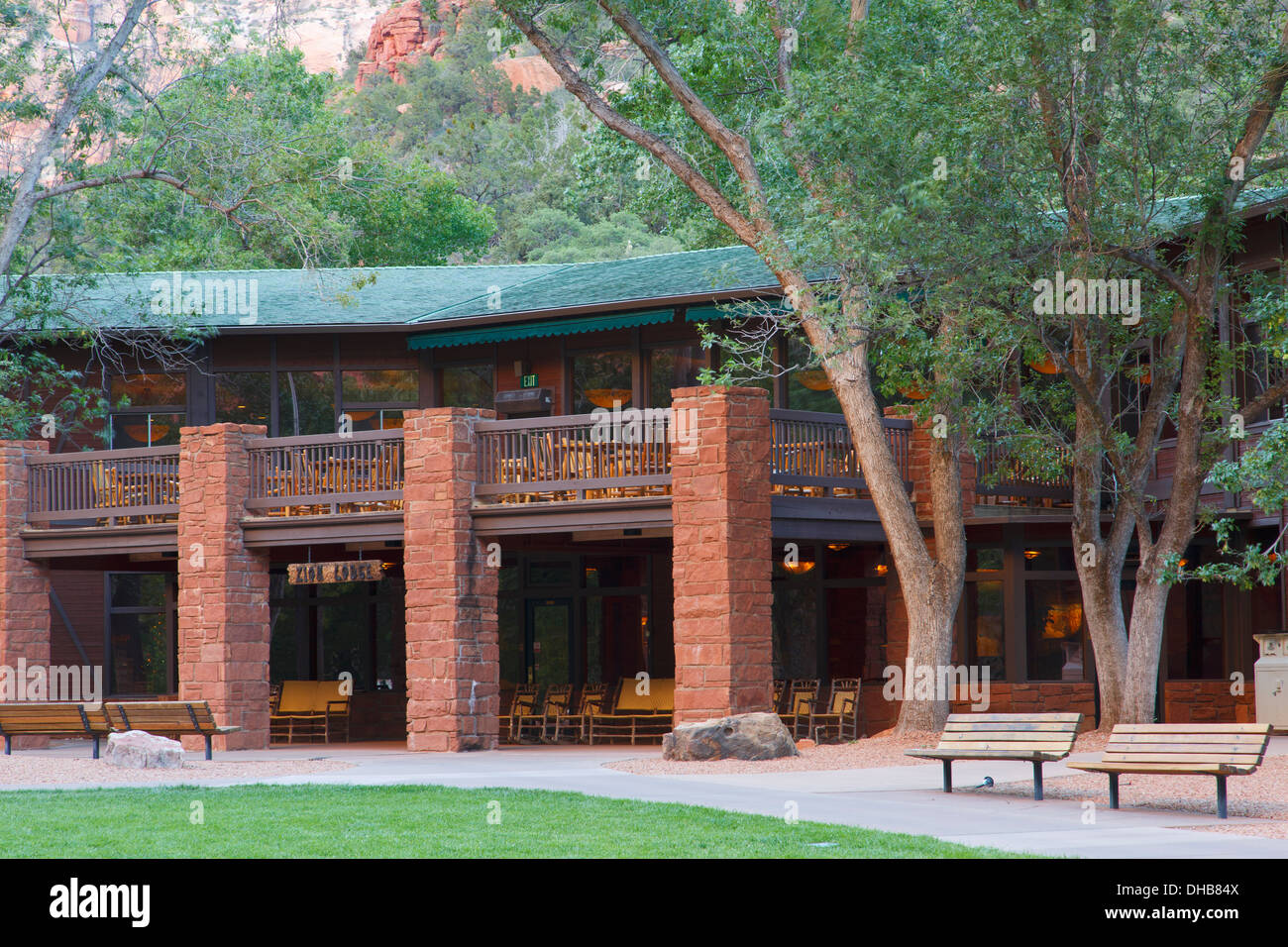 Zion Lodge inside Zion National Park, Utah. Stock Photo