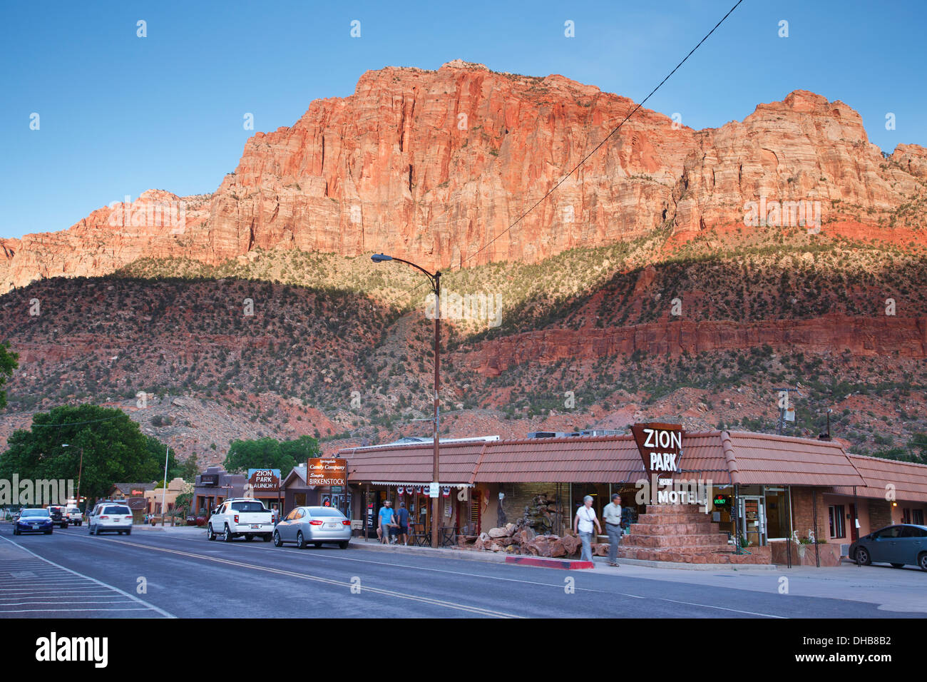 Springdale at the entrance to Zion National Park, Utah Stock Photo Alamy