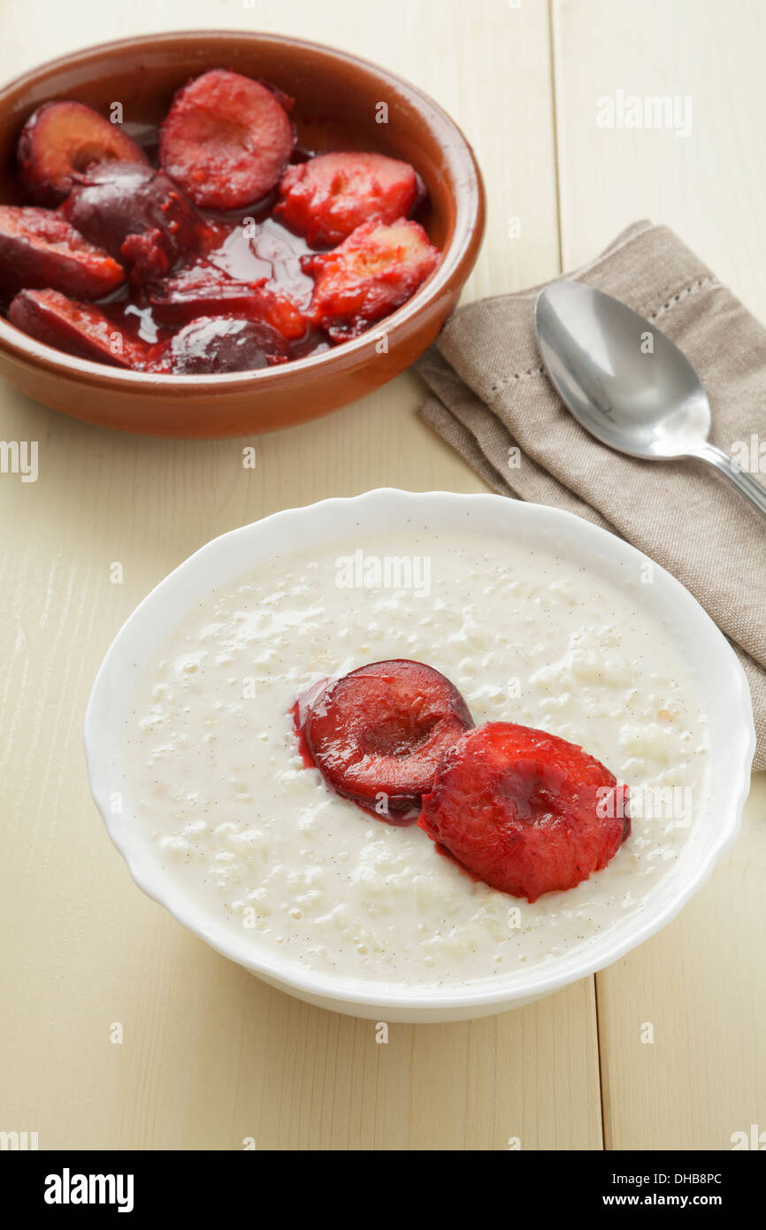 Pudding Compote Rice plum pudding hi-res stock photography and images - Alamy