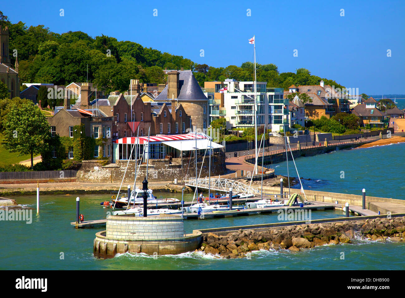 Cowes from the Sea, Cowes, Isle of Wight, United Kingdom Stock Photo