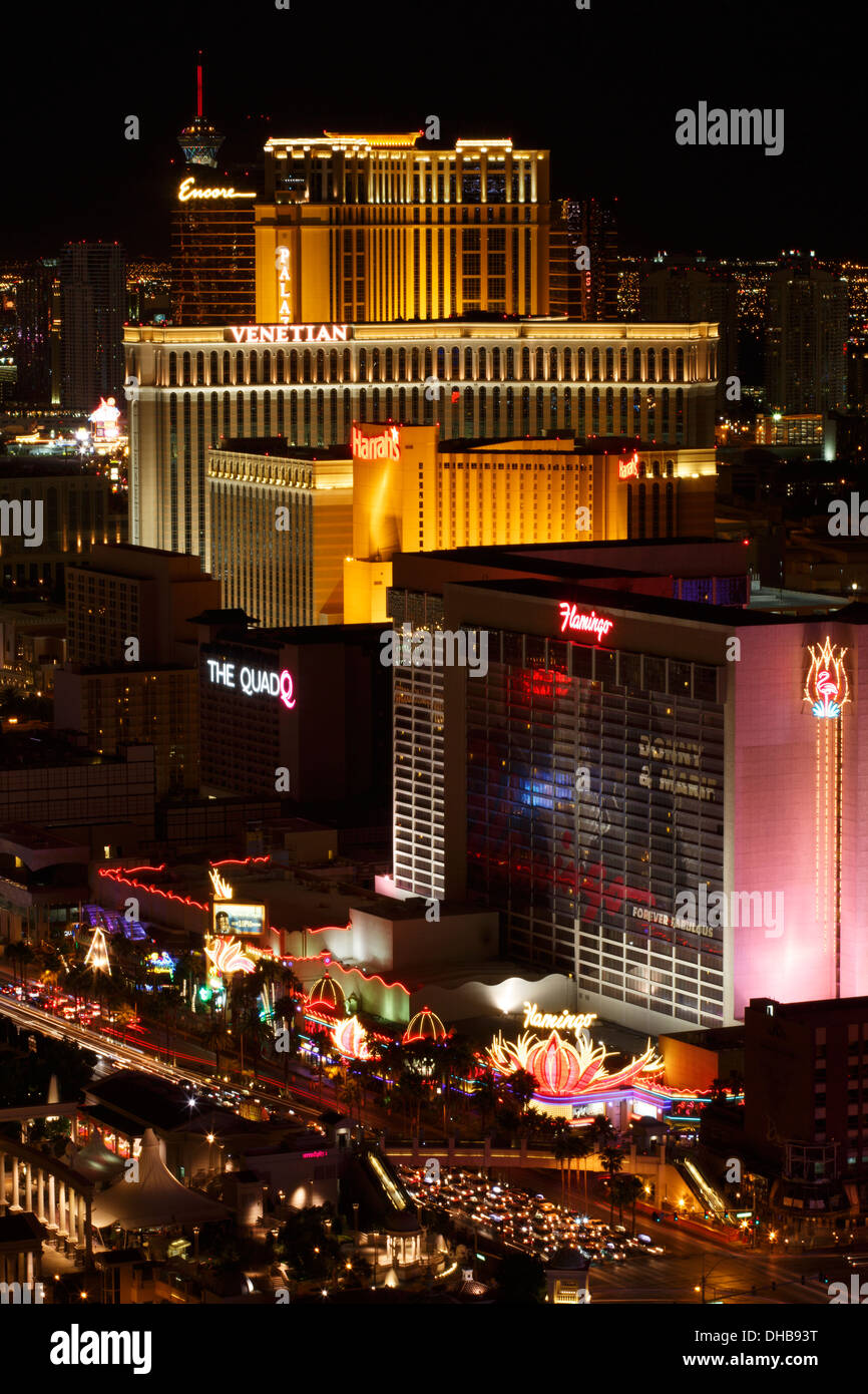 Las vegas strip night aerial hires stock photography and images Alamy