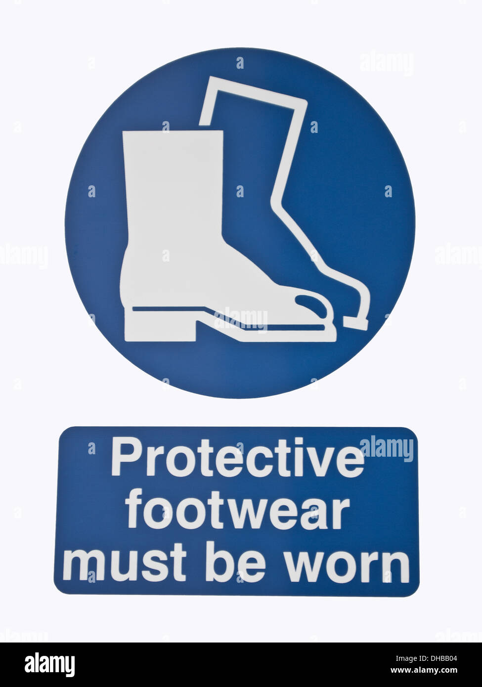 Footwear Protective Safety Sign Stock Photo