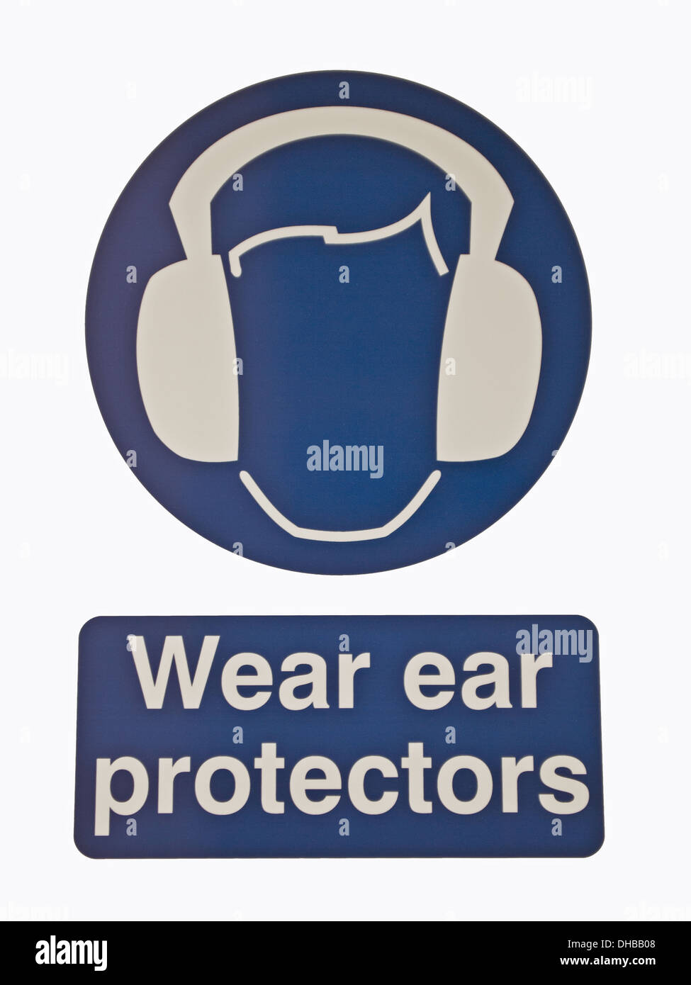 Ear Protectors Safety Sign Stock Photo