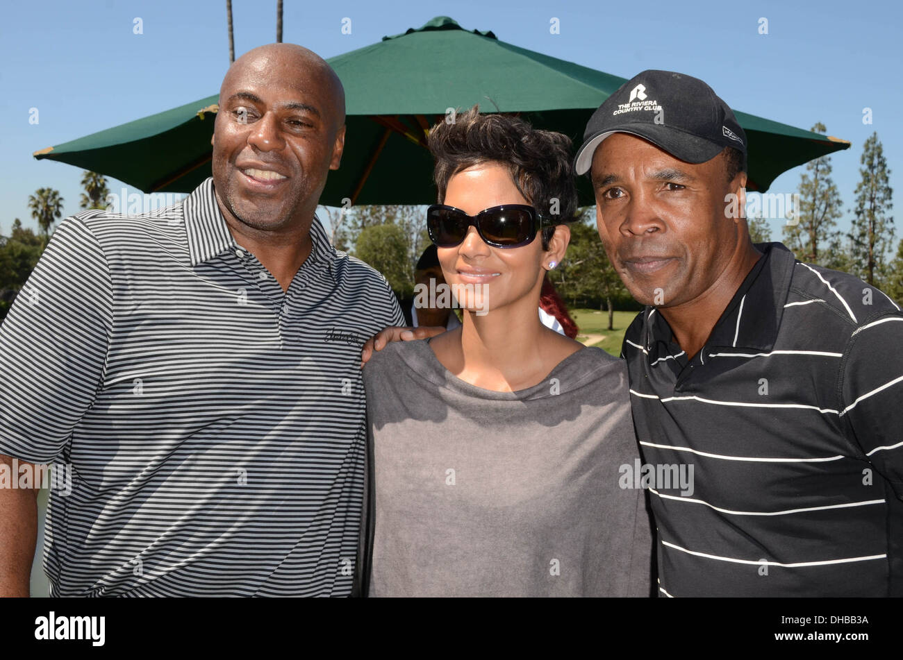 Kenny Lofton actress Halle Berry and boxing great Sugar Ray