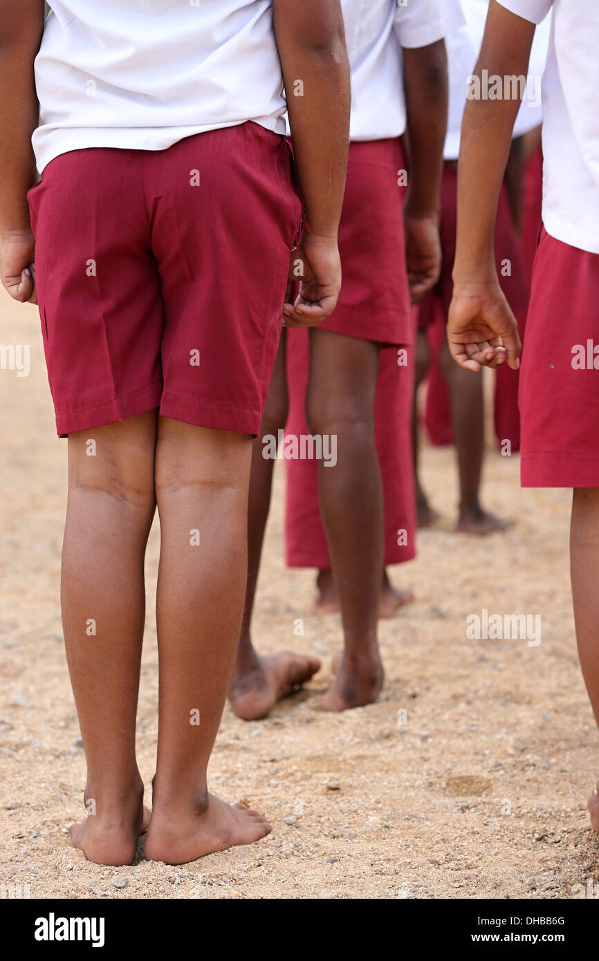Indian school children Andhra Pradesh South India Stock Photo