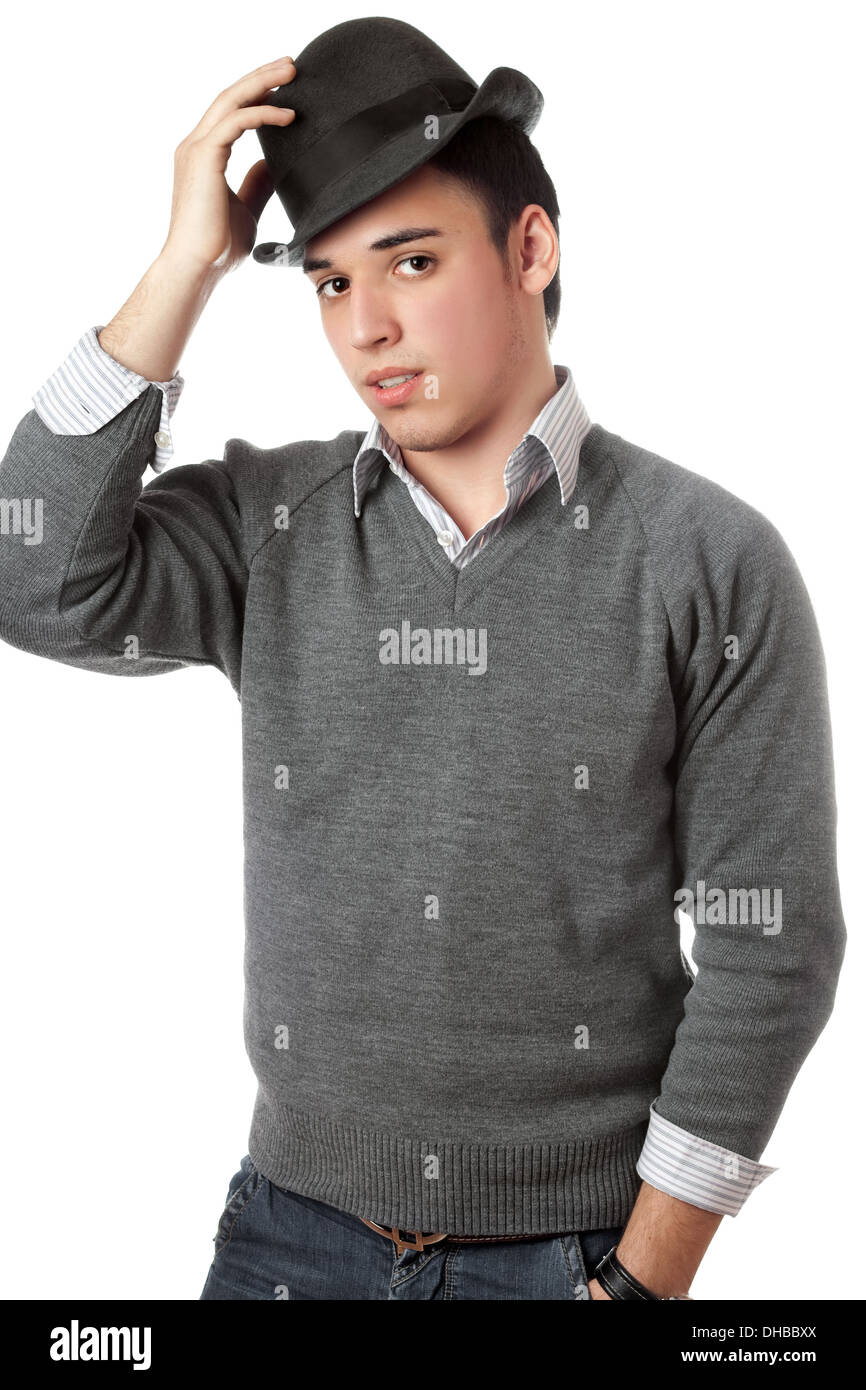 Wearing black white shirt hi-res stock photography and images - Alamy