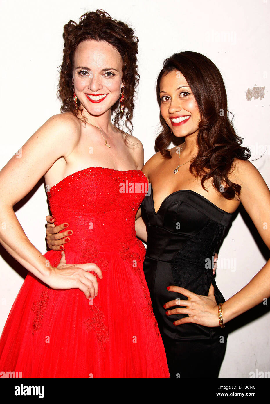 Melissa Errico and Reema Zaman Melissa Errico ‘Back For More’ concert held at Joe’s Pub – Backstage New York City USA – Stock Photo