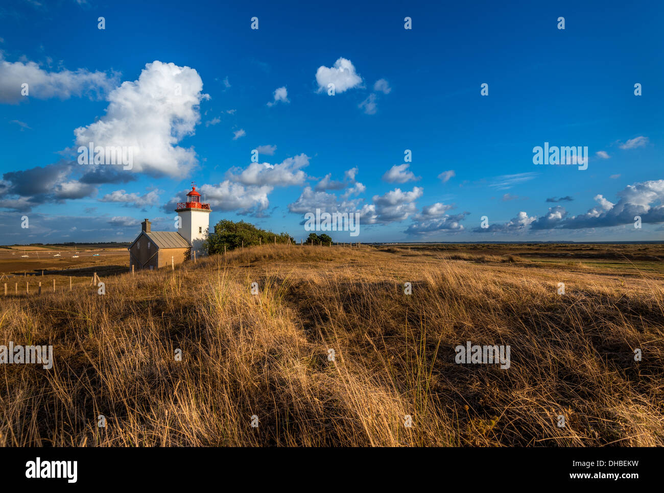 Lighthouse. Agon France Normandie Stock Photo