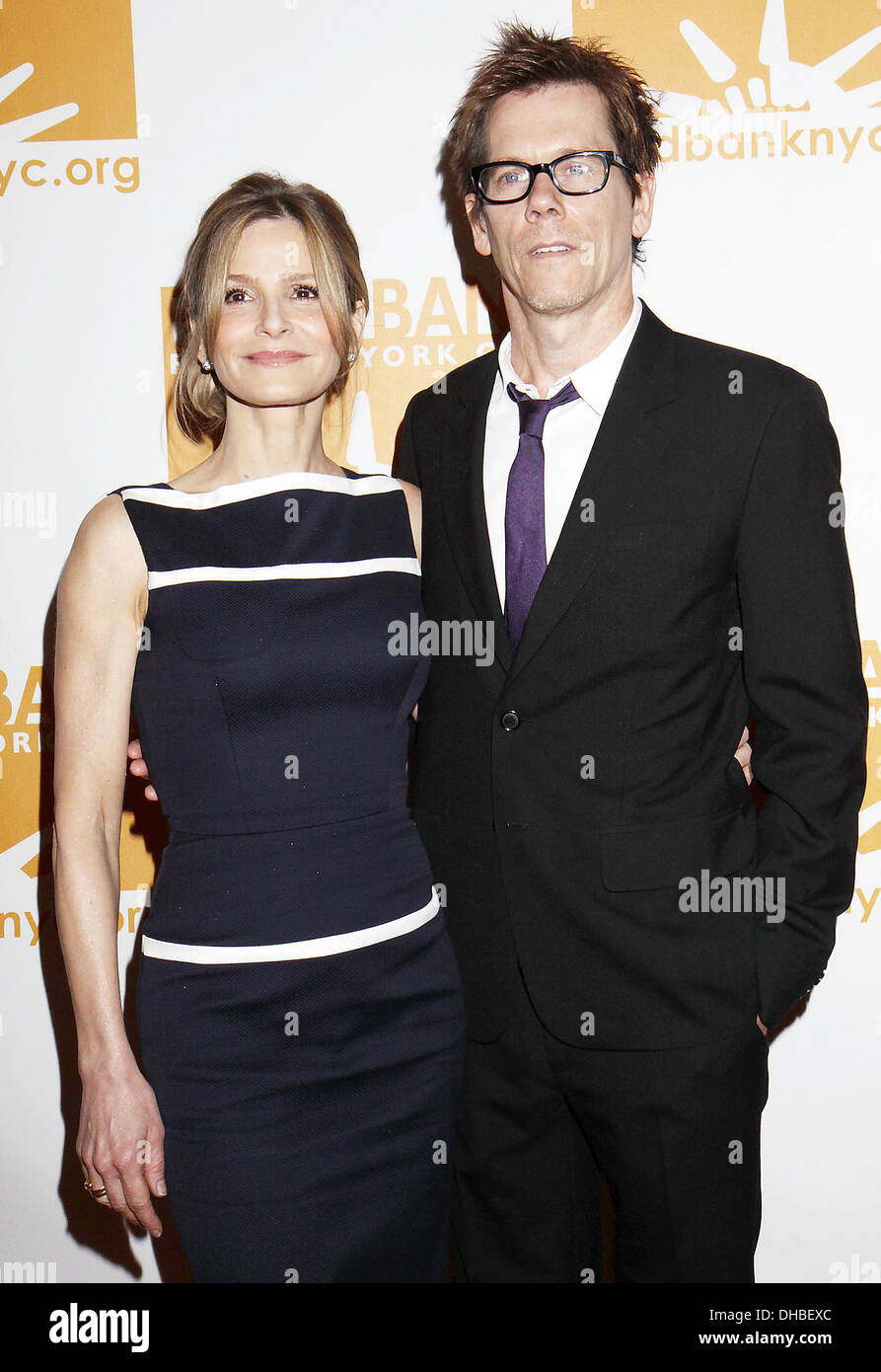 Kyra Sedgwick and Kevin Bacon at Food Bank For New York City 2012 Can