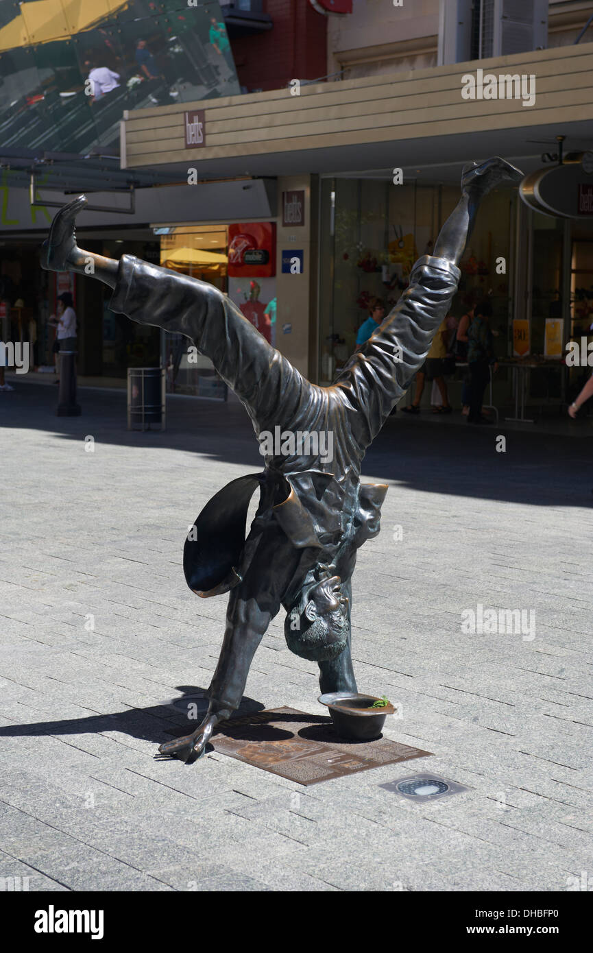 Statue of Percy Button by The Smith Sculptors on Hay Street in Perth Western Australia Stock Photo